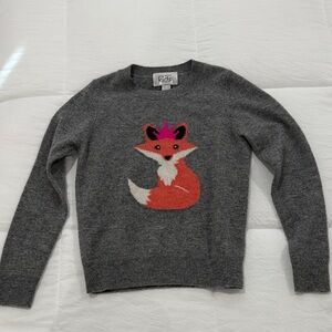 Autumn Cashmere Girls Gray Fox Sweater
